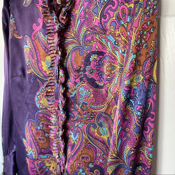 *SOLD* Dolce & Gabbana Silk Paisley Top Sz 42 - Picture 16 of 16